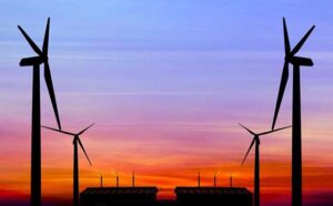 voluntary carbon market renewable energy windlills evening photo