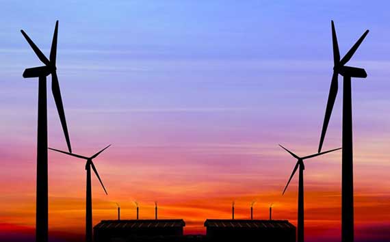 Voluntary Carbon Market Renewable Energy Windlills Evening Photo