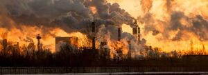 the climate crisis industrial pollution smoke coming from factories