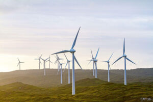 carbon removal per way of green energy image of windmills